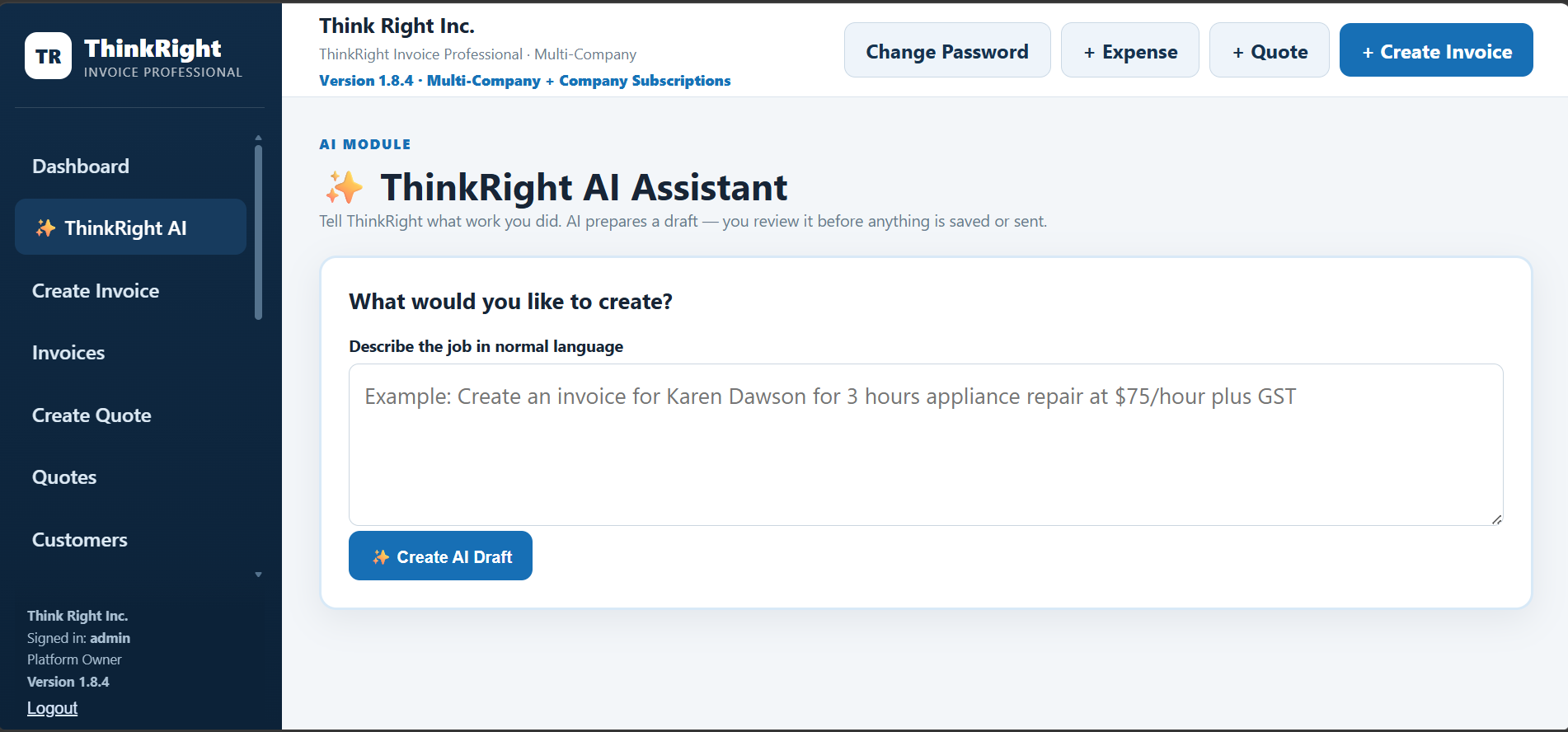 ThinkRight AI Assistant