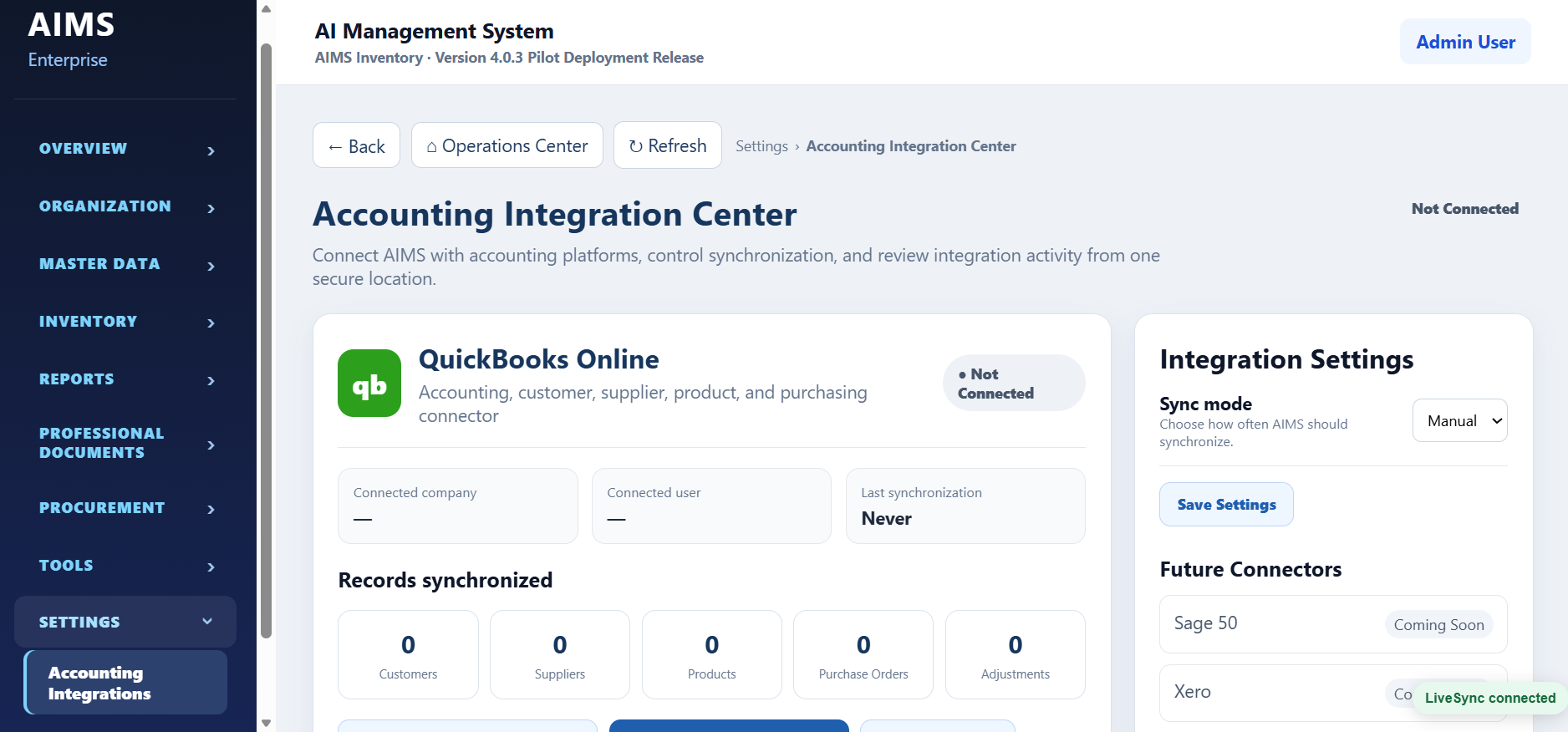 QuickBooks Integration